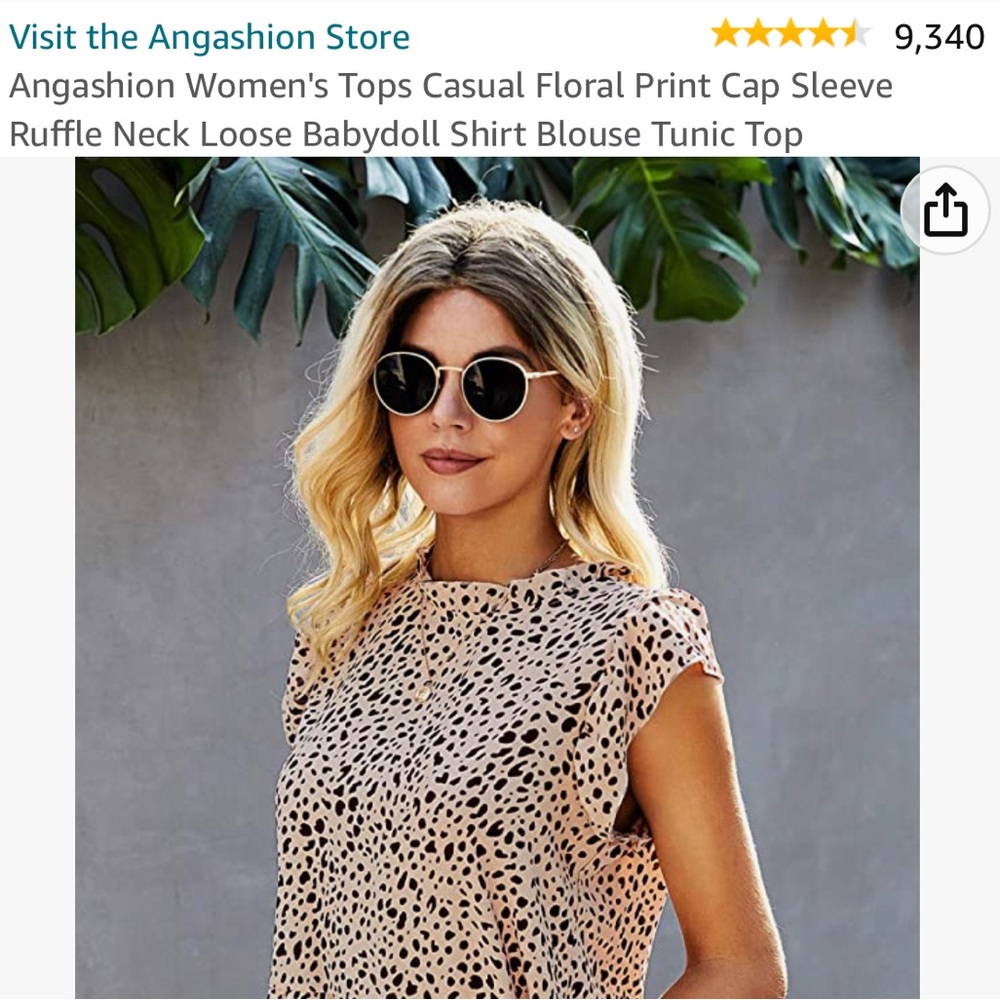 NWT Ruffle Animal Print Babydoll Tunic Top - Picture 10 of 10